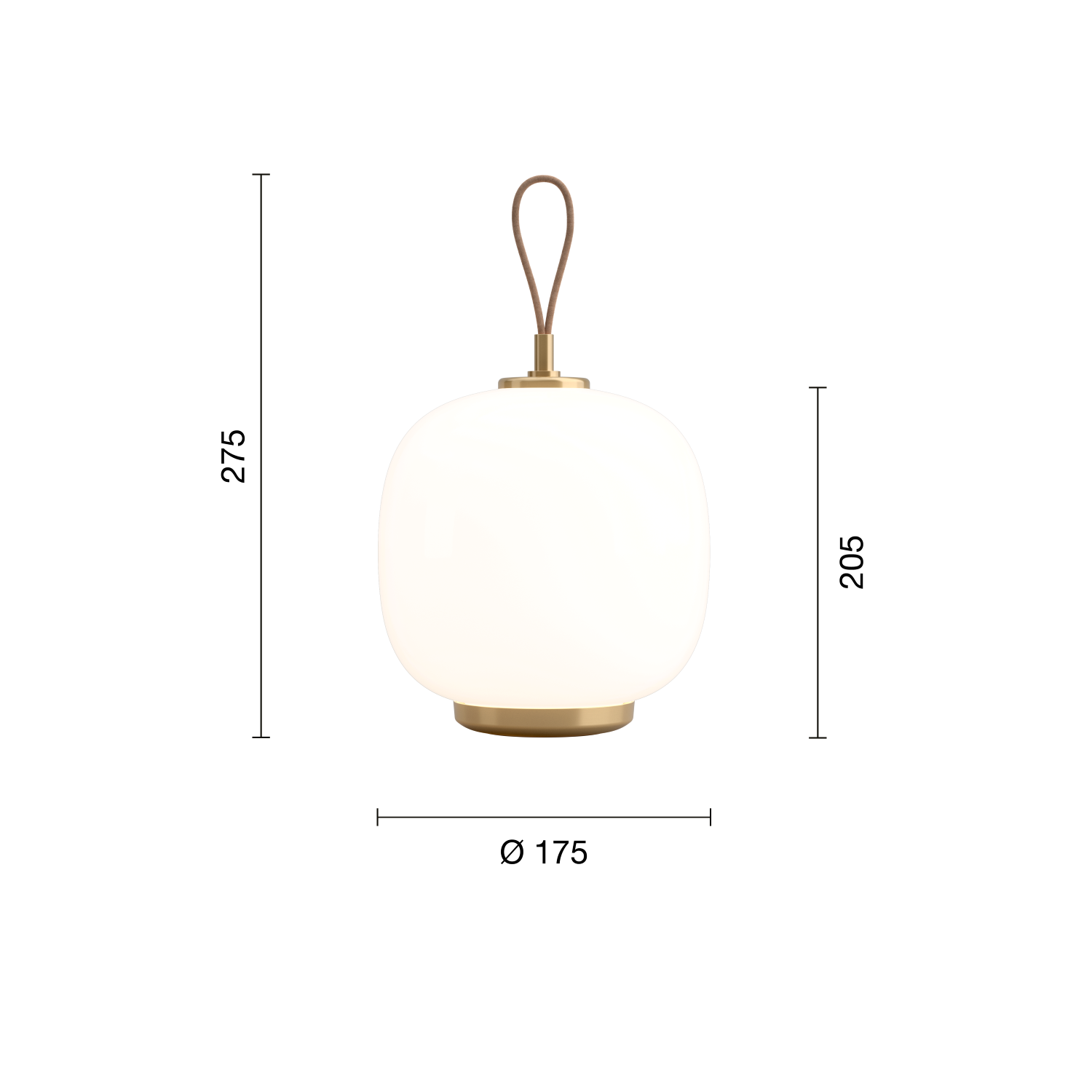 Louis Poulsen VL 45 Radiohus genopladelig Bordlampe Messing/Hvid Opal Glas