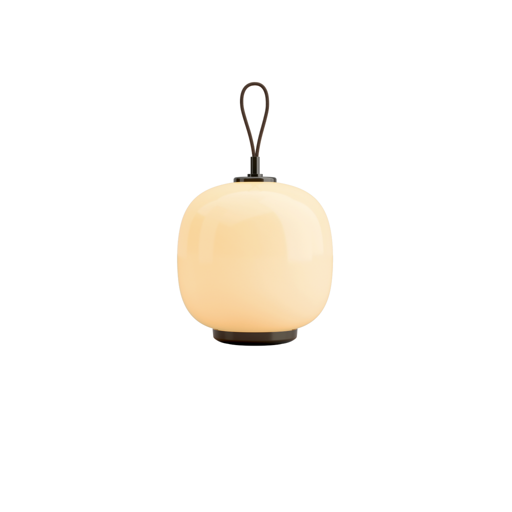Louis Poulsen VL 45 Radiohus Genopladelig Bordlampe Messing/Gul Glas